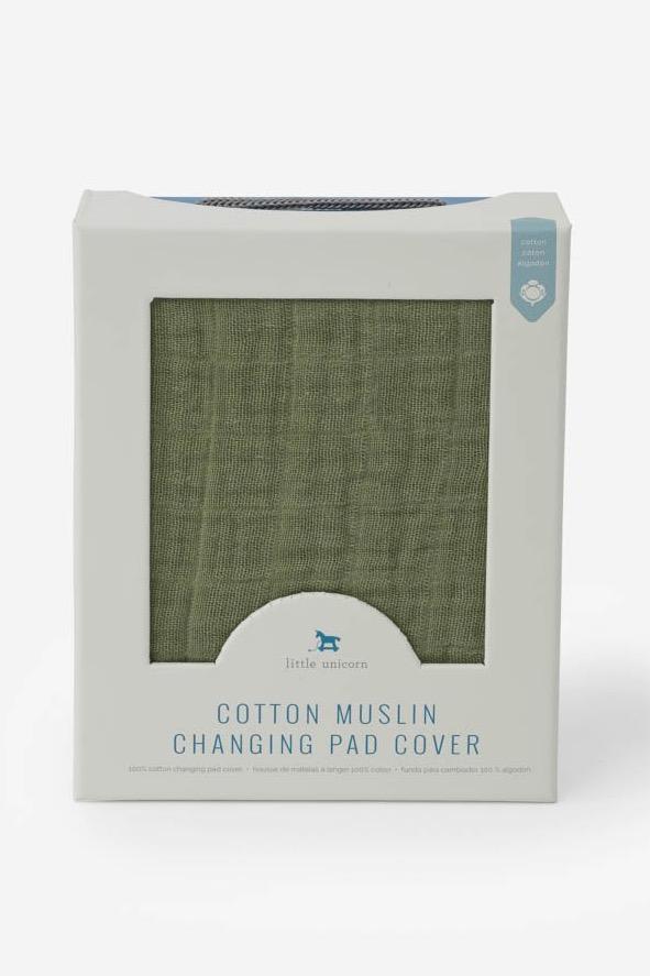 Dark Green Cotton Muslin Sheets l ROOLEE
