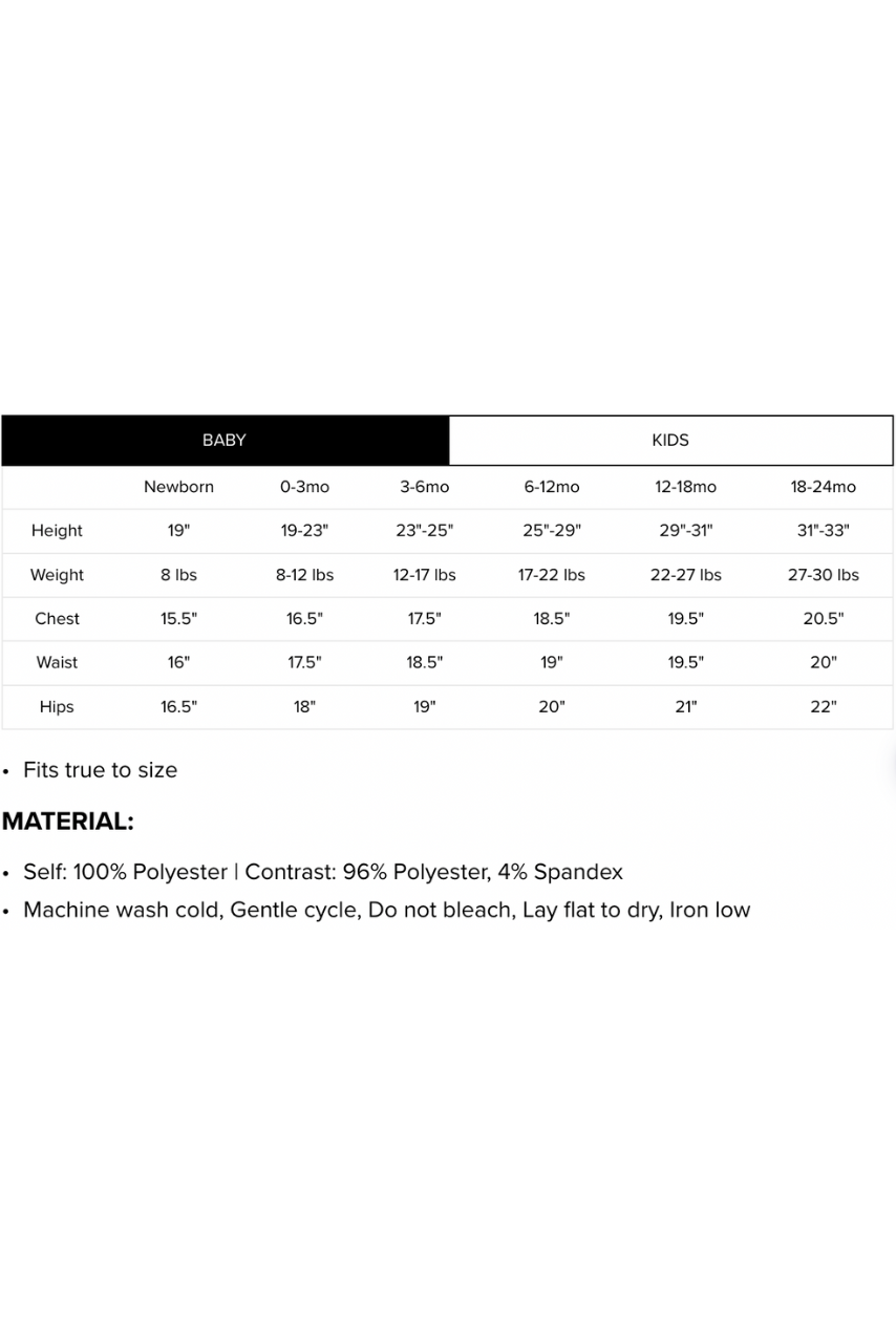 Baby Size Chart