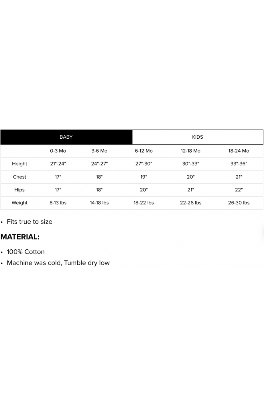 Baby Size Chart
