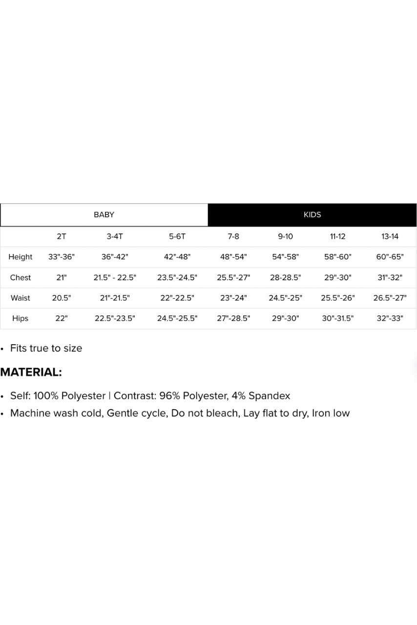 Kids Size Chart
