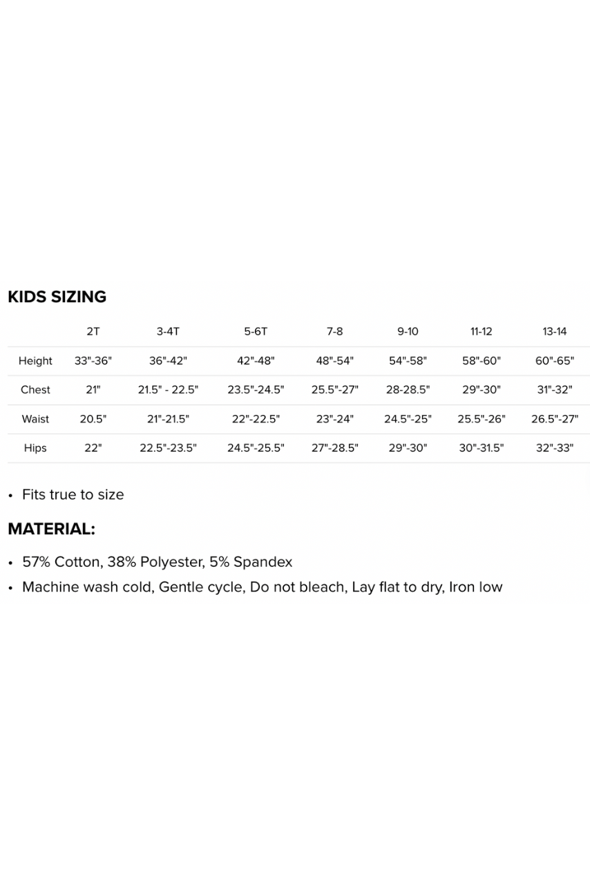 Kids Size Chart