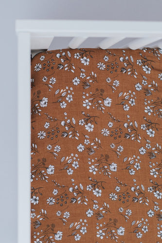 Vintage Floral Crib Sheet