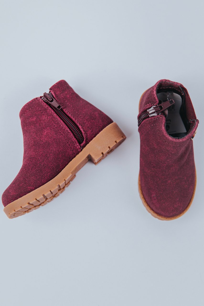 Wine Ankle Boots | ROOLEE