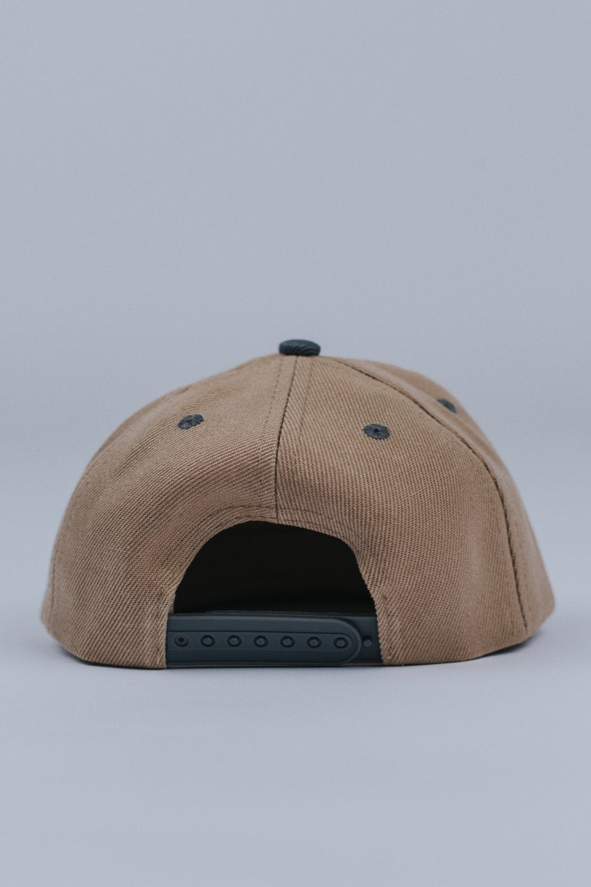 Tan Kids Flat Brim Hat | ROOLEE