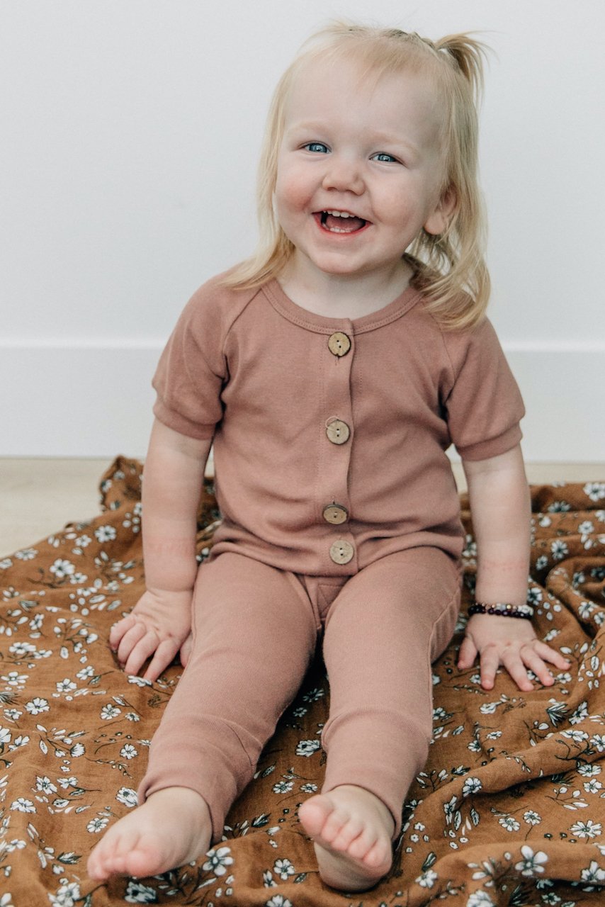 All Love Cotton Button Romper