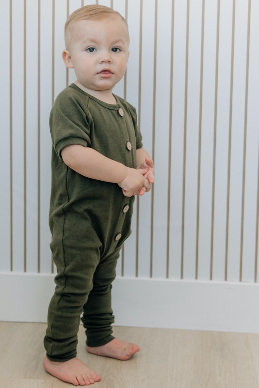 All Love Cotton Button Romper