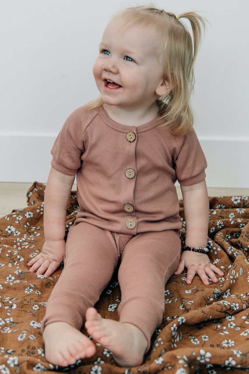 All Love Cotton Button Romper