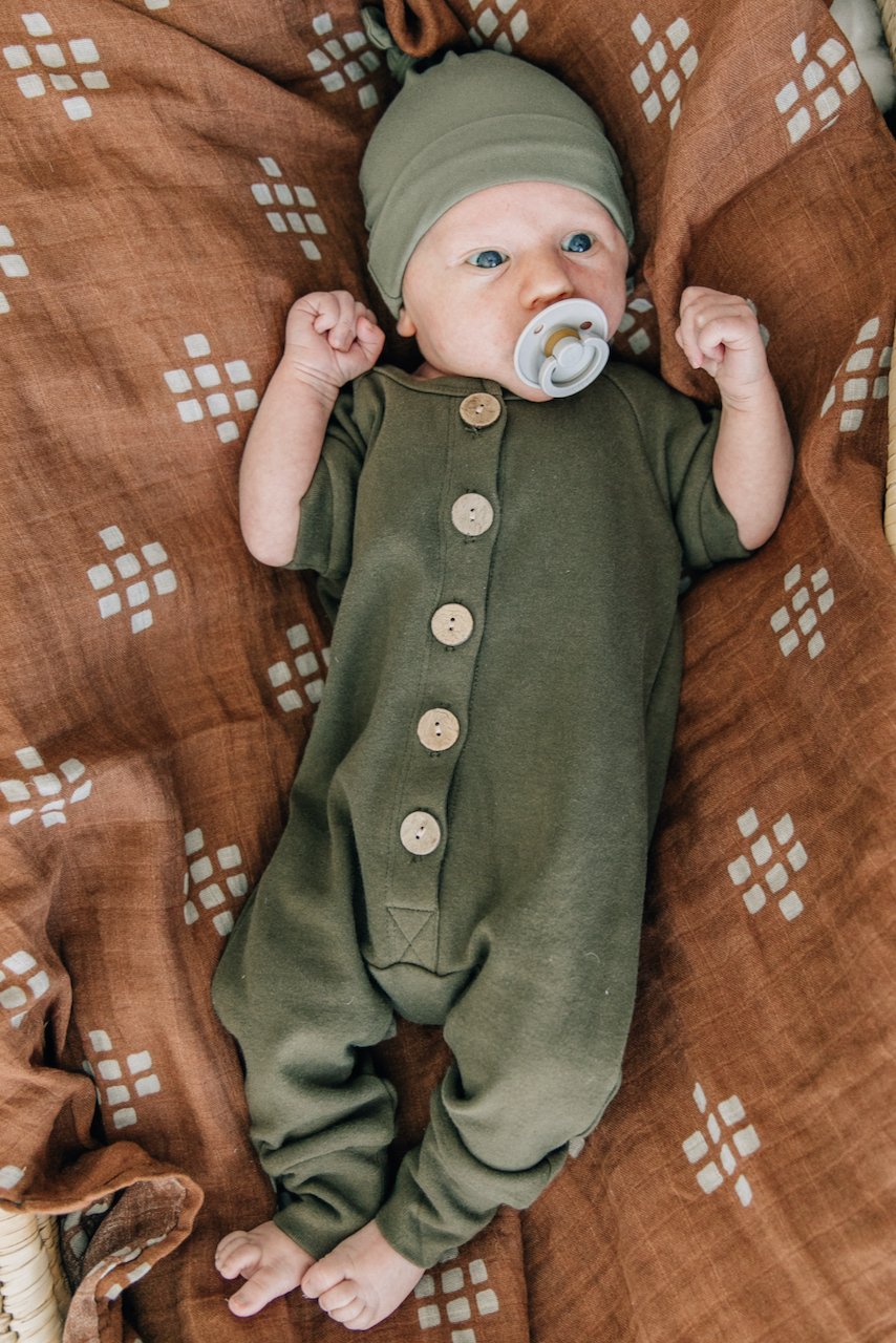 All Love Cotton Button Romper