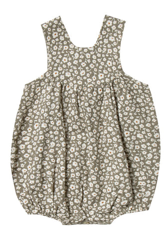Spring green floral baby romper | ROOLEE