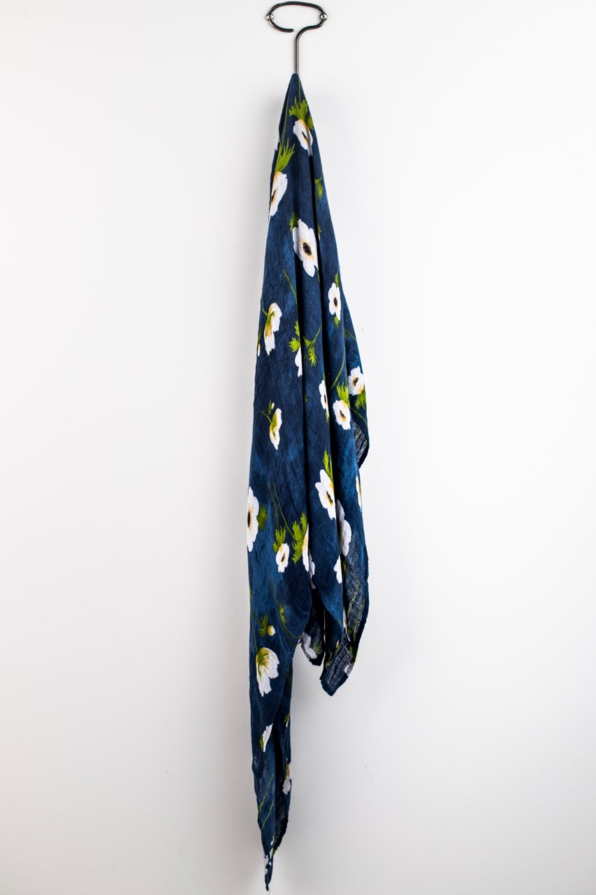 Blue Floral Swaddle | ROOLEE