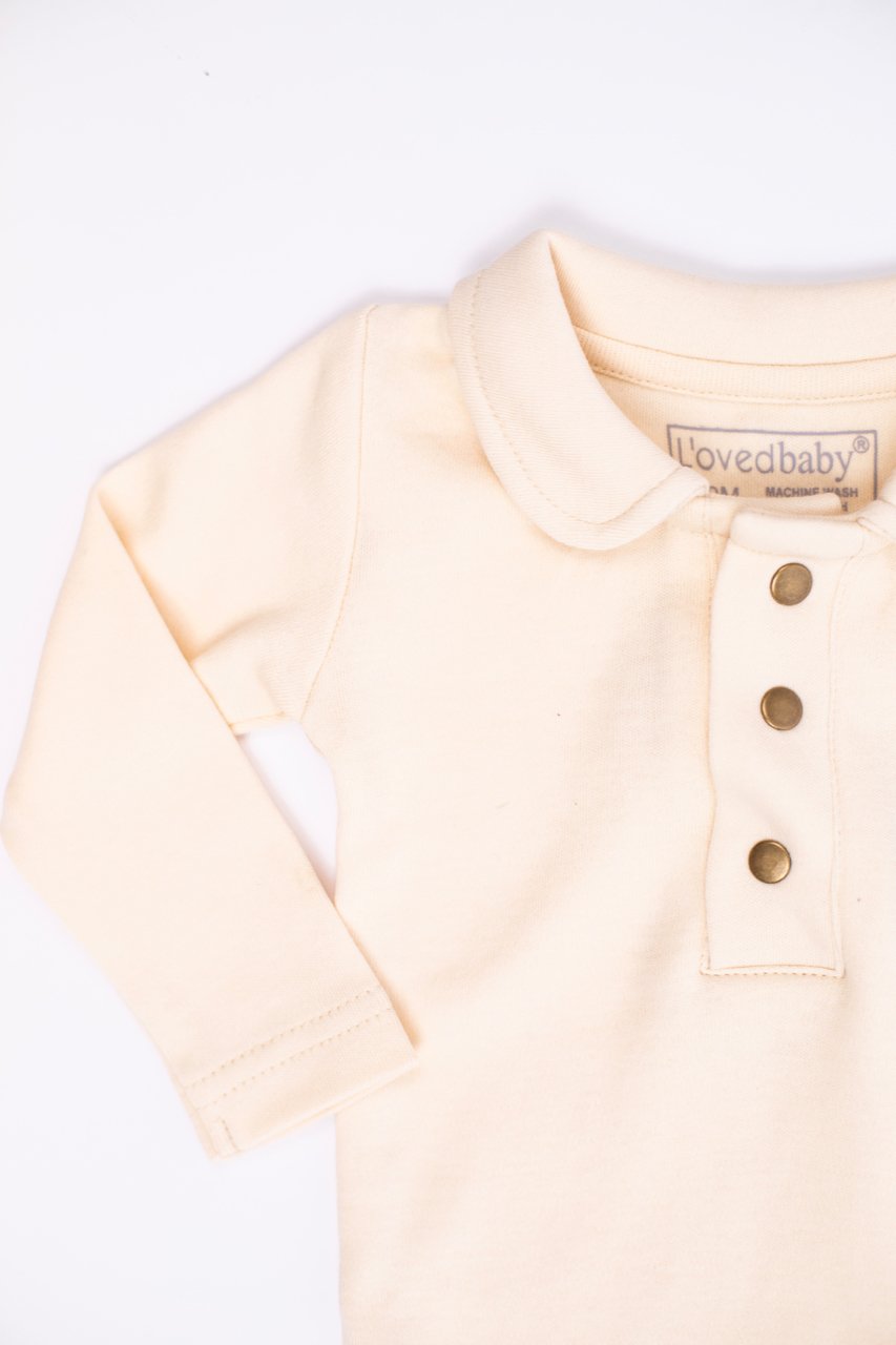 Beige Polo Onesie | ROOLEE