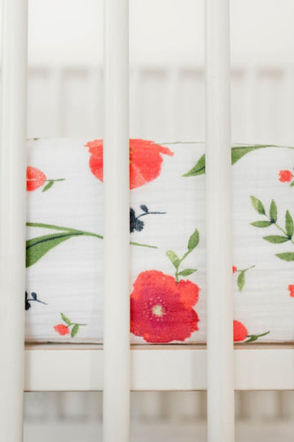 Summer Poppy Crib Sheet