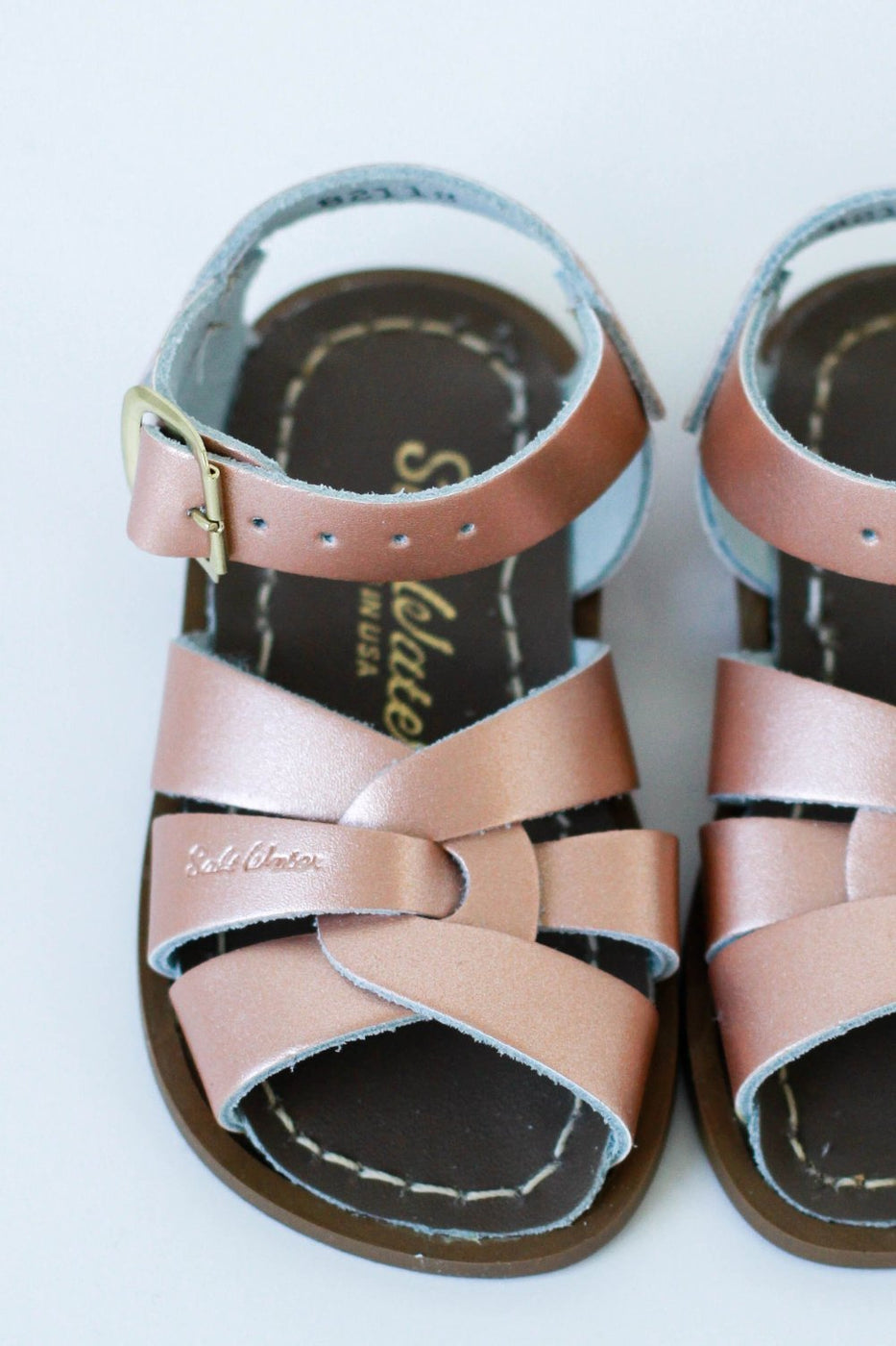 Mini Saltwater Sandals Rose Gold | ROOLEE Kids 