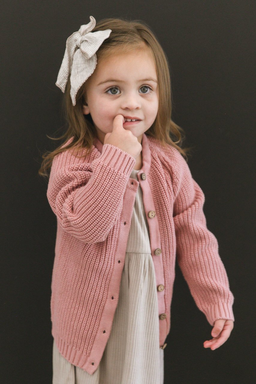 Long sleeve button cardigan for fall kids | ROOLEE